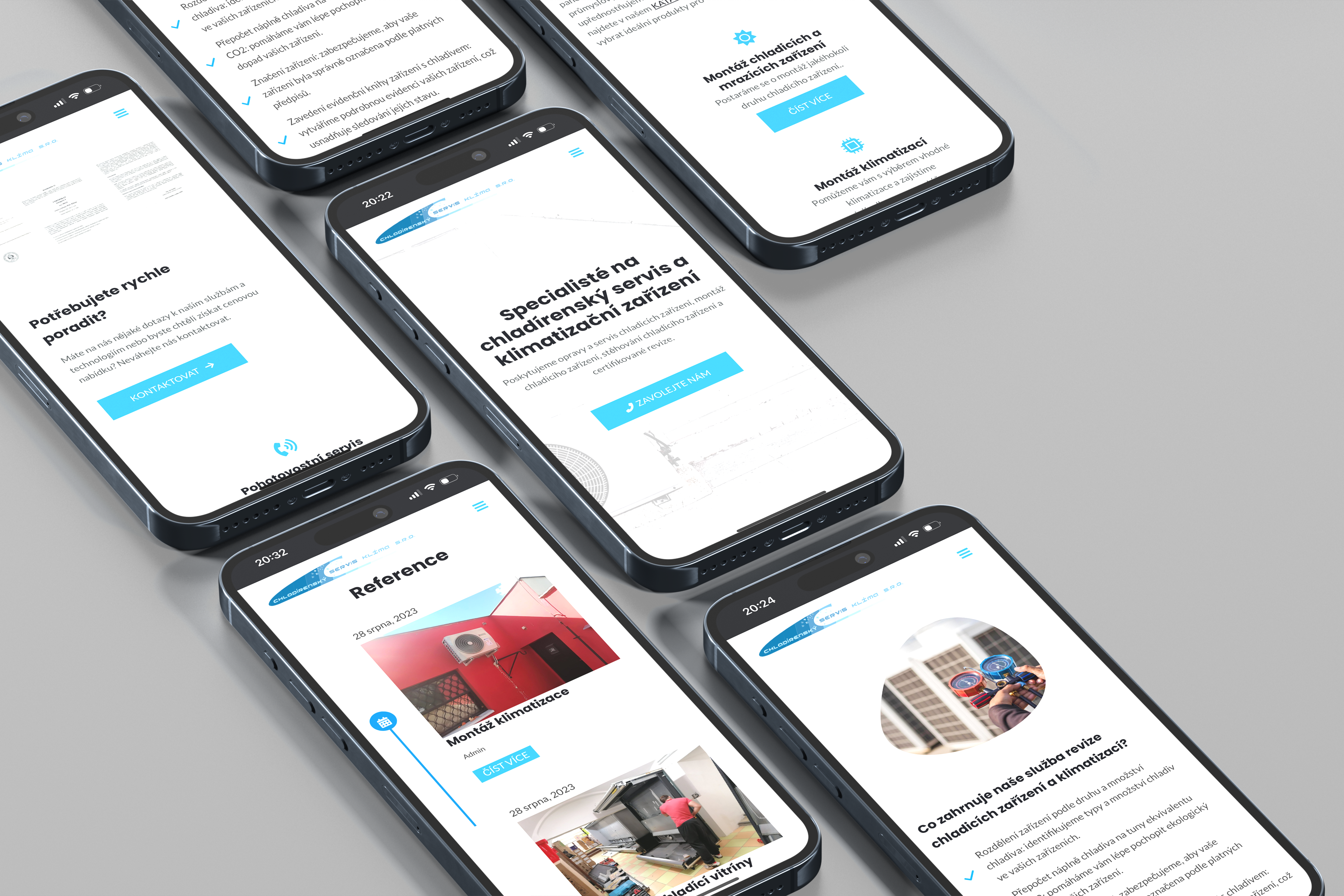 Mobilní navigace webu CHS Klima